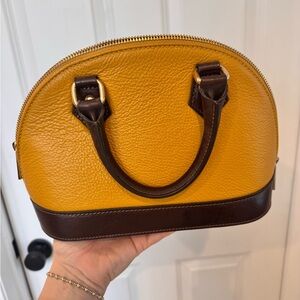 Divina Firenze Yellow and Brown Mini Bag